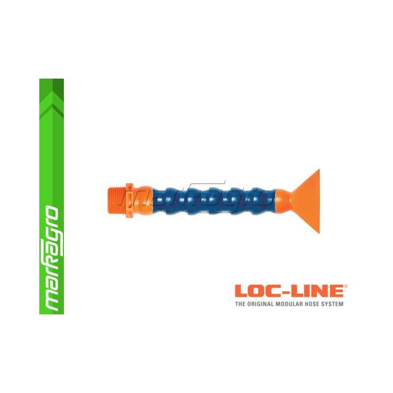 Chladící hadice s plochou tryskou 3" (~76,2 mm) s vnějším závitem NPT 3/4", délka 400 mm - LOC-LINE (P24030)