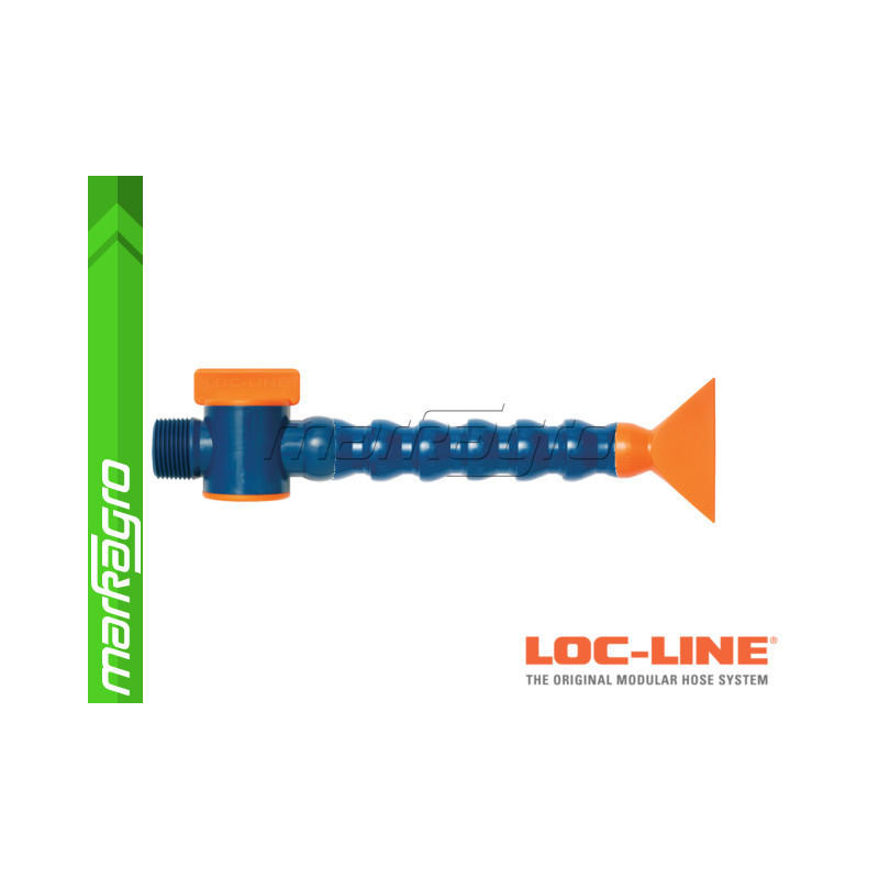 Chladící hadice s plochou tryskou 3" (~76,2 mm) s vnějším závitem NPT 3/4" s ventilem, délka 500 mm - LOC-LINE (P2502Z)