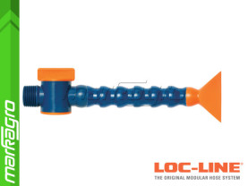 Chladící hadice s plochou tryskou 3" (~76,2 mm) s vnějším závitem NPT 3/4" s ventilem, délka 500 mm - LOC-LINE (P2602Z)