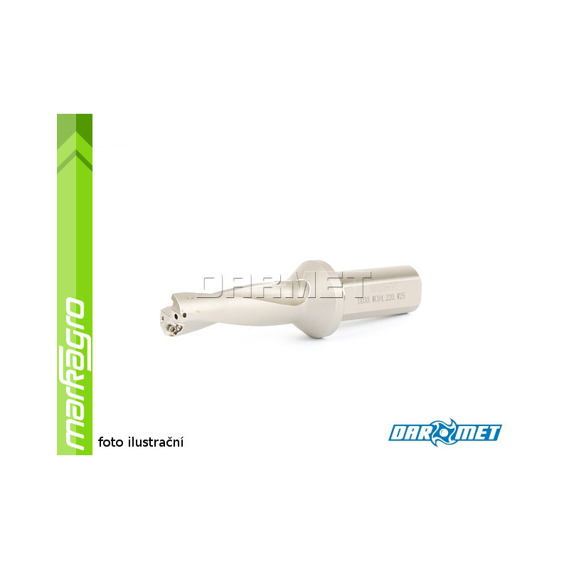Vrták s VBD WCMX - držák, ⌀ 22 mm, 3xD, válcová stopka 25 mm - DARMET (DE00WC04-25-220)