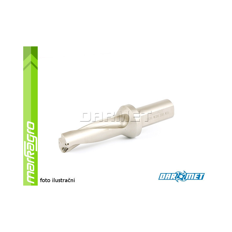 Vrták s VBD WCMX - držák, ⌀ 25 mm, 3xD, válcová stopka 25 mm - DARMET (DE00WC04-25-250)