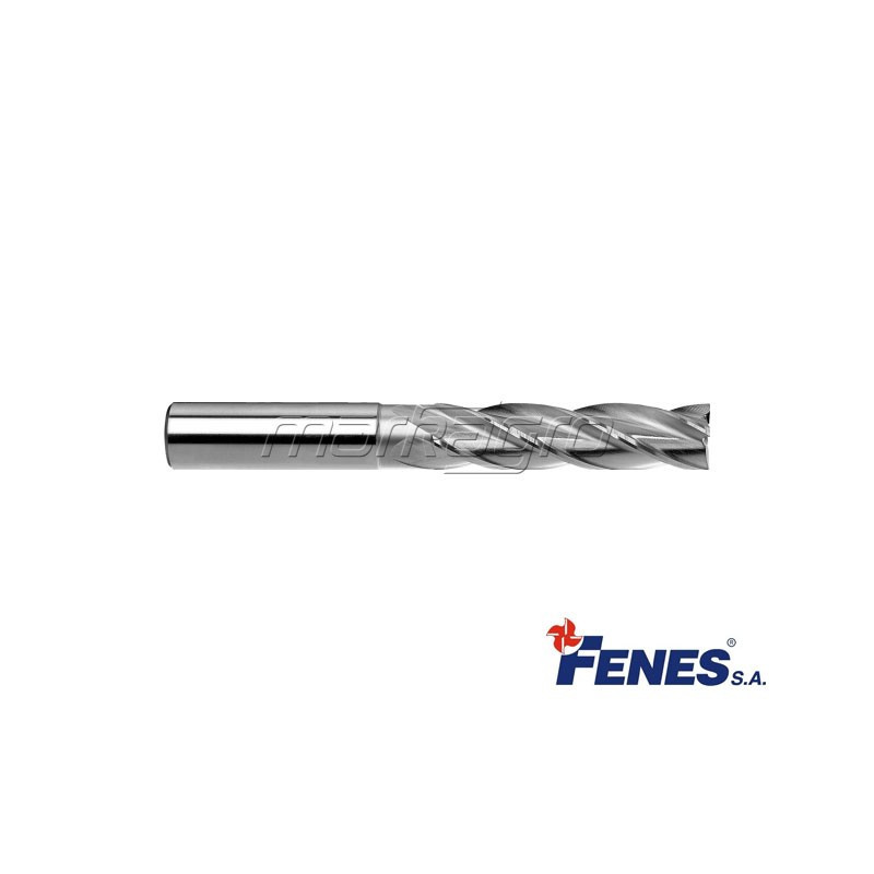 Stopková fréza čelní válcová 4-břitá, dlouhá s válcovou stopkou DIN844-A L-M-N, HSS-E - 17 mm