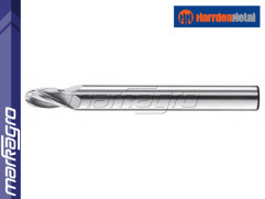 Kulová fréza čelní válcová 2-břitá, krátká s válcovou stopkou pro lehké kovy a plasty DIN6527-A K-W-R, VHM - 7 mm - FENES