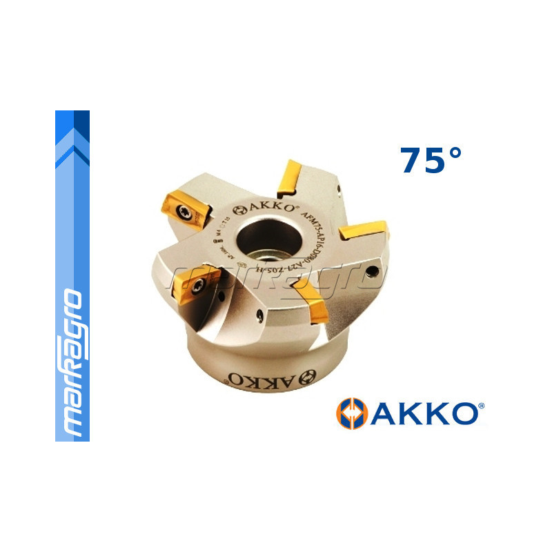 Fréza s VBD APKT ⌀ 80 mm, čelní válcová nástrčná 5-břitá - AKKO (AFM75-AP16-D080-A27-Z05-H) Fréza s VBD APKT ⌀ 80 mm, čelní válcová nástrčná 5-břitá - AKKO (AFM75-AP16-D080-A27-Z05-H)