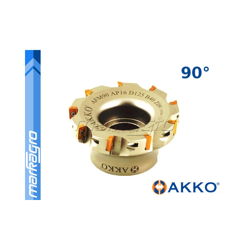 Fréza s VBD APKT ⌀ 125 mm, čelní válcová nástrčná 9-břitá - AKKO (AFM90-AP16-D125-B40-Z09)