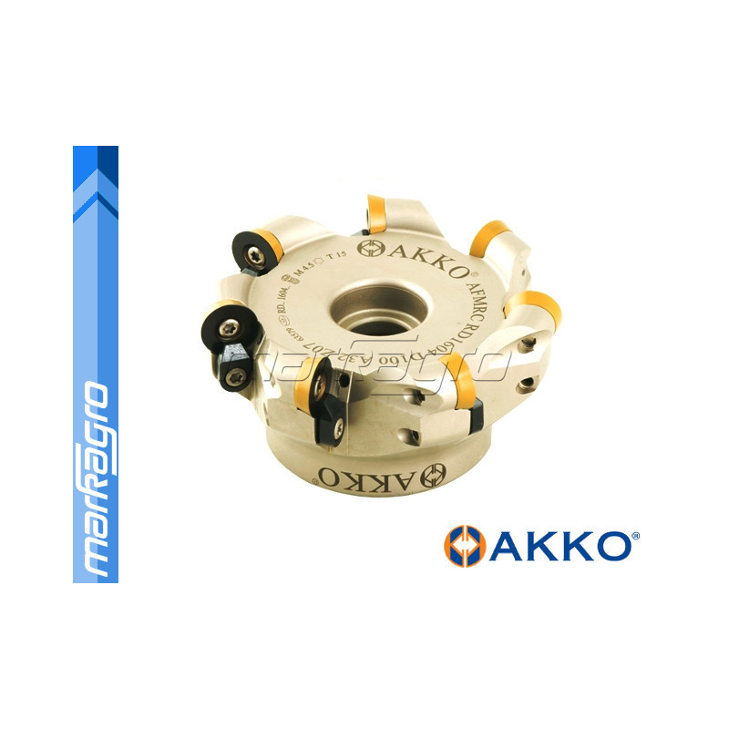 Fréza s VBD RDMT - držák, ⌀ 80 mm, čelní válcová kopírovací nástrčná 7-břitá - AKKO (AFMRC-RD12T3-D080-A27-Z07-H)