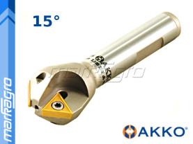 Fréza s VBD TCMT ⌀ 24 mm, čelní stopková pro srážení hran 1-břitá - AKKO (ACM15-TC16D17X24-W16-L90-Z01)