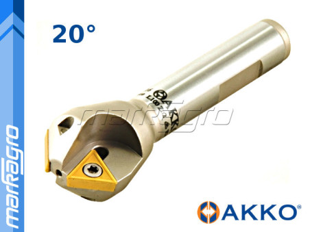 Fréza s VBD TCMT ⌀ 38 mm, čelní stopková pro srážení hran 2-břitá - AKKO (ACM20-TC16-D28X38-W20-L100-Z02)