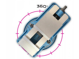 Otočný litinový strojní svěrák 160 mm - FQM160/190