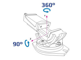 Strojní otočný a naklápěcí svěrák 160 mm - FQU160/125