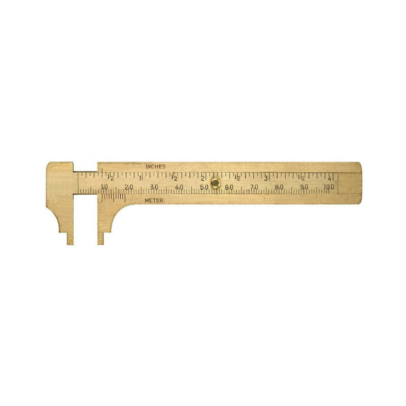 Malé posuvné měřítko z mosazi 100 mm (26540203)