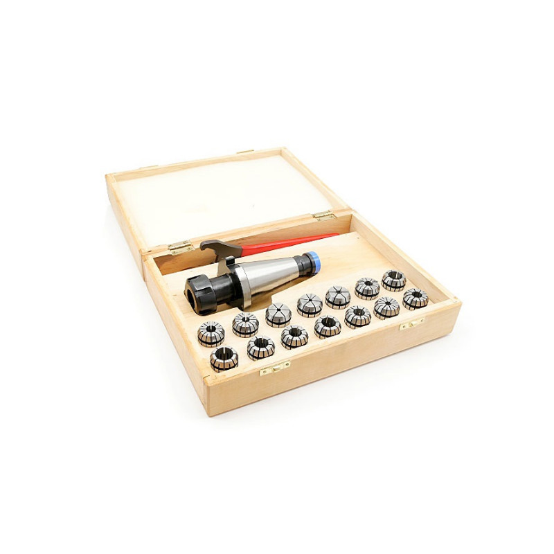 Kleštinový upínač ER32 - ISO40 - 60 mm + 18 ks kleštin (7616)