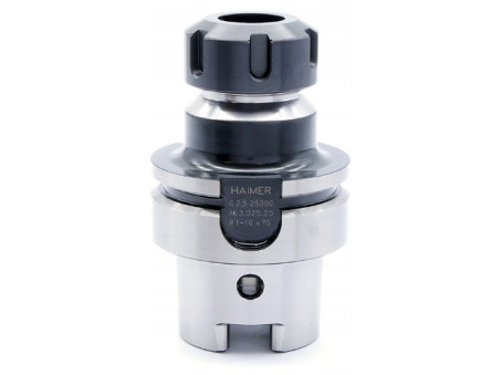 Kleštinový upínač ER25 - HSK63A - 75 mm, 15000 RPM