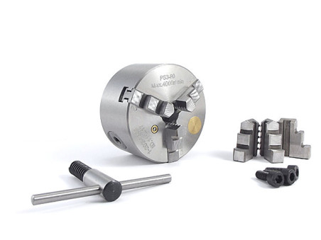 Soustružnické tříčelisťové sklíčidlo samocentrující, litinové - 125 mm (3204)