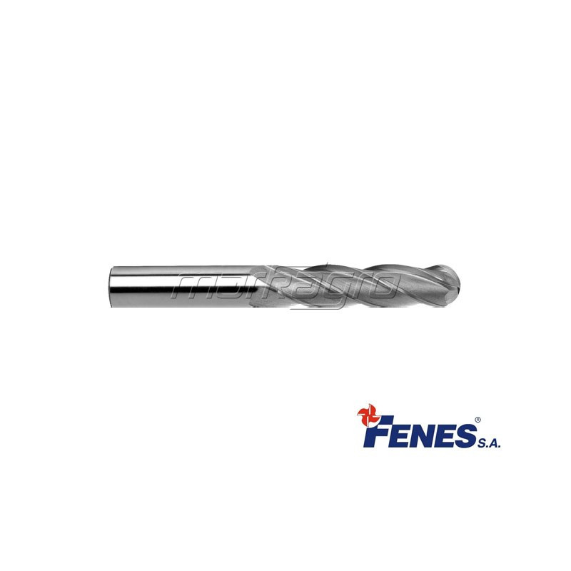 Stopková fréza kopírovací 4-břitá, dlouhá s válcovou stopkou DIN1889-BA L-H, HSS-E - 8 mm - FENES