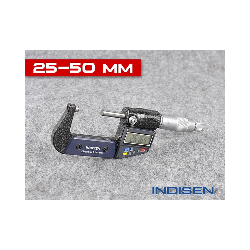 Mikrometr digitální pro měření vnějších průměrů 25 - 50 mm - INDISEN (2311-2550)