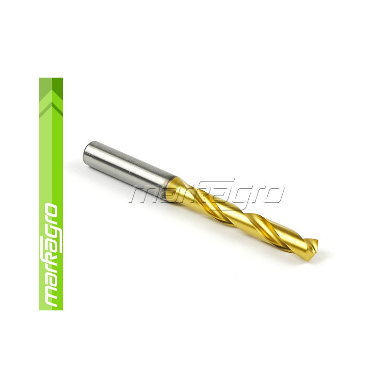 Karbidový monolitní vrták s válcovou stopkou 5xD - 8,5 mm, VHM TiN Karbidový monolitní vrták s válcovou stopkou 5xD - 8,5 mm, VHM TiN