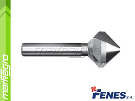 Záhlubník kuželový 3-břitý 90° s válcovou stopkou, DIN335-C HSS - 25 mm (FENES)
