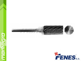 Technická fréza 12x25 - 6 mm ZYAS tvrdokovová, válcová s čelními břity (FENES)