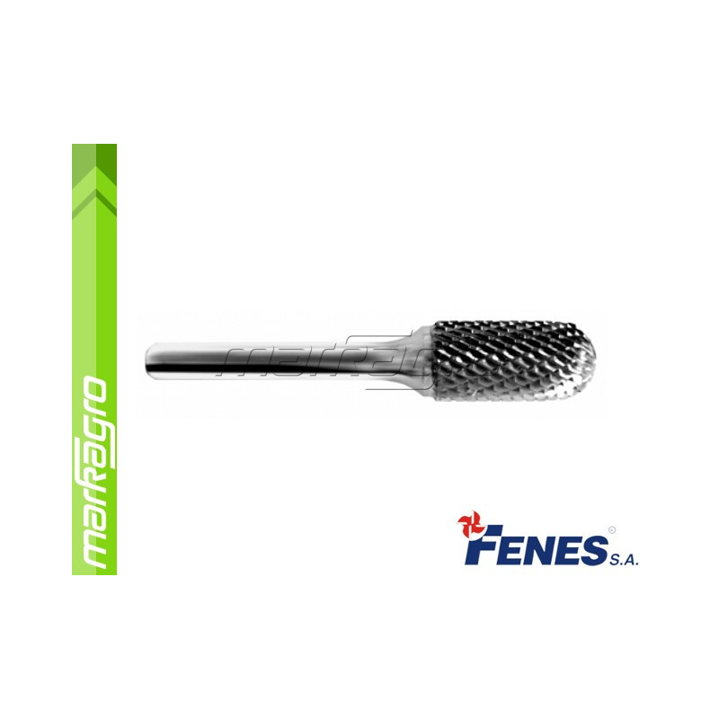 Technická fréza 12x25 - 6 mm WRC tvrdokovová, válcová zaoblená (FENES)
