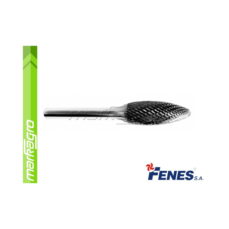Technická fréza 6x18 - 6 mm tvrdokovová, plaménková (FENES) Technická fréza 6x18 - 6 mm tvrdokovová, plaménková (FENES)
