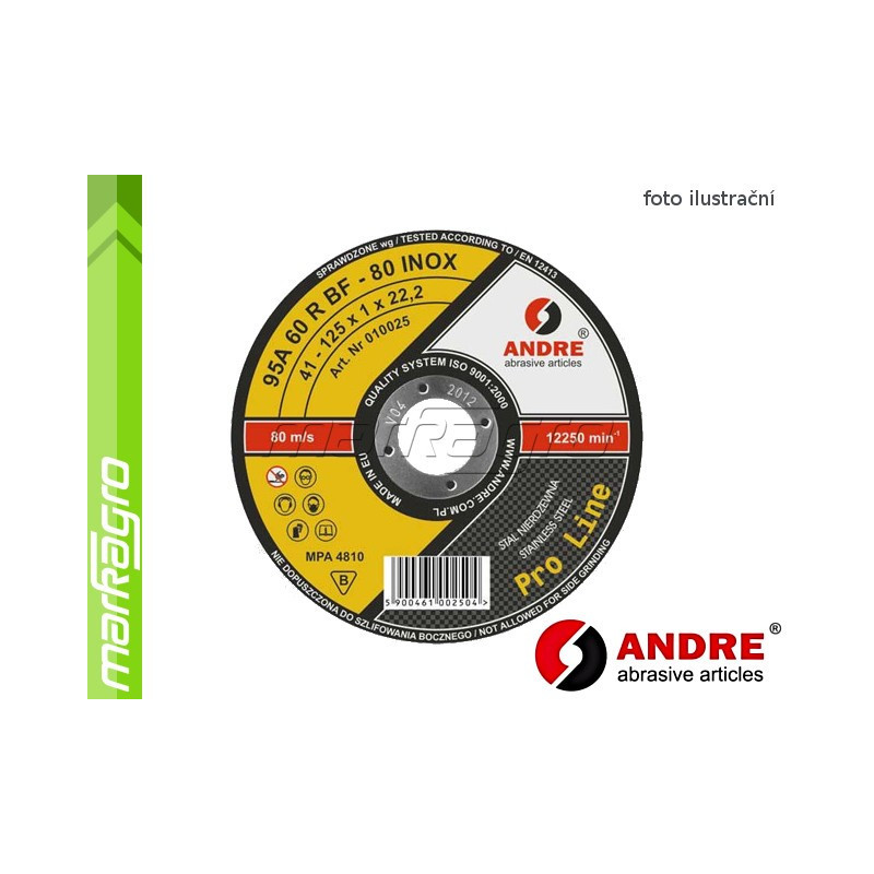 Řezný kotouč plochý - 300 mm x 3 mm x 32 mm, PRO-LINE verze INOX, TYP 41 - ANDRE (030204) Řezný kotouč plochý - 300 mm x 3 mm x 32 mm, PRO-LINE verze INOX, TYP 41 - ANDRE (030204)