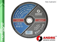 Řezný kotouč plochý - 230 mm x 2 mm x 22,2 mm, ECO-LINE verze METAL+INOX, TYP 41 - ANDRE (010239)