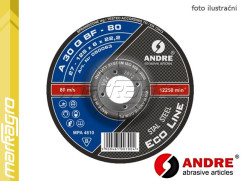 Řezný kotouč vypouklý - 230 mm x 3 mm x 22,2 mm, ECO-LINE, TYP 42 - ANDRE (020917)