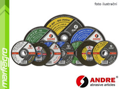 Řezný kotouč vypouklý - 125 mm x 0,8 mm x 22,2 mm, PRO-LINE verze INOX, TYP 42 - ANDRE (010192)