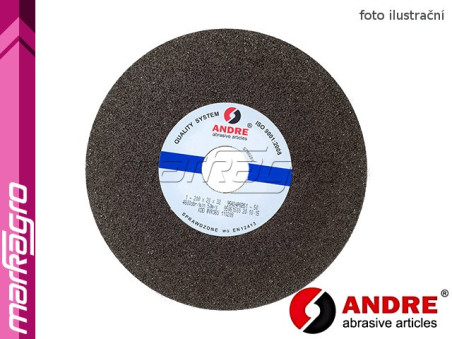 Brusný kotouč plochý - 200 mm x 20 mm x 32 mm, s pryskyřičným pojivem, TYP 1 - ANDRE (110209)
