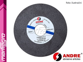 Brusný kotouč plochý - 150 mm x 6 mm x 32 mm, s pryskyřičným pojivem, TYP 1 - ANDRE (120123)