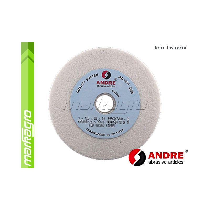 Brusný kotouč plochý - 150 mm x 20 mm x 20 mm, s keramickým pojivem, TYP 1 - ANDRE (510818)
