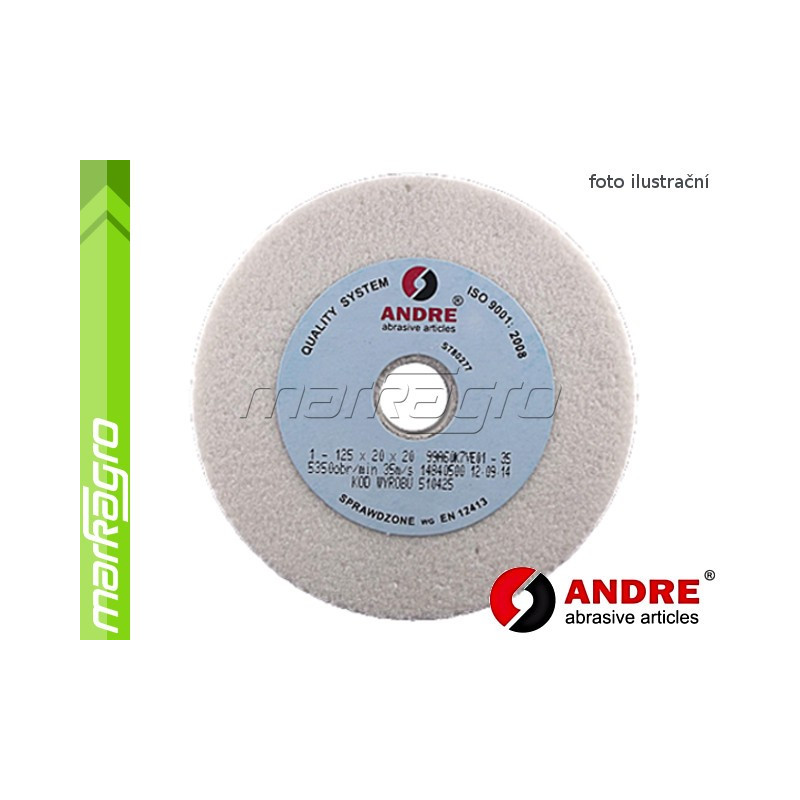Brusný kotouč plochý - 250 mm x 25 mm x 76 mm, s keramickým pojivem, TYP 1 - ANDRE (511940)