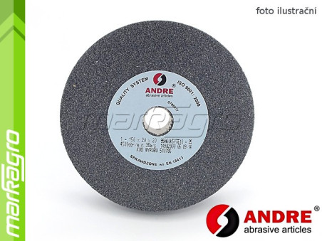Brusný kotouč plochý - 150 mm x 20 mm x 20 mm, s keramickým pojivem, TYP 1 - ANDRE (510789)
