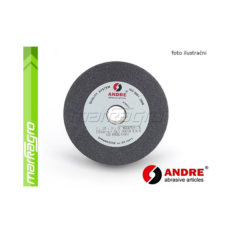 Brusný kotouč plochý - 150 mm x 20 mm x 20 mm, s keramickým pojivem, TYP 1 - ANDRE (510812)