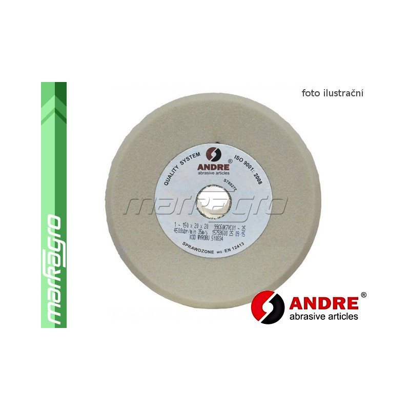 Brusný kotouč jednostranně zkosený - 150 mm x 8 mm x 32 mm, s keramickým pojivem, TYP 1C - ANDRE (510593) Brusný kotouč jednostranně zkosený - 150 mm x 8 mm x 32 mm, s keramickým pojivem, TYP 1C - ANDRE (510593)