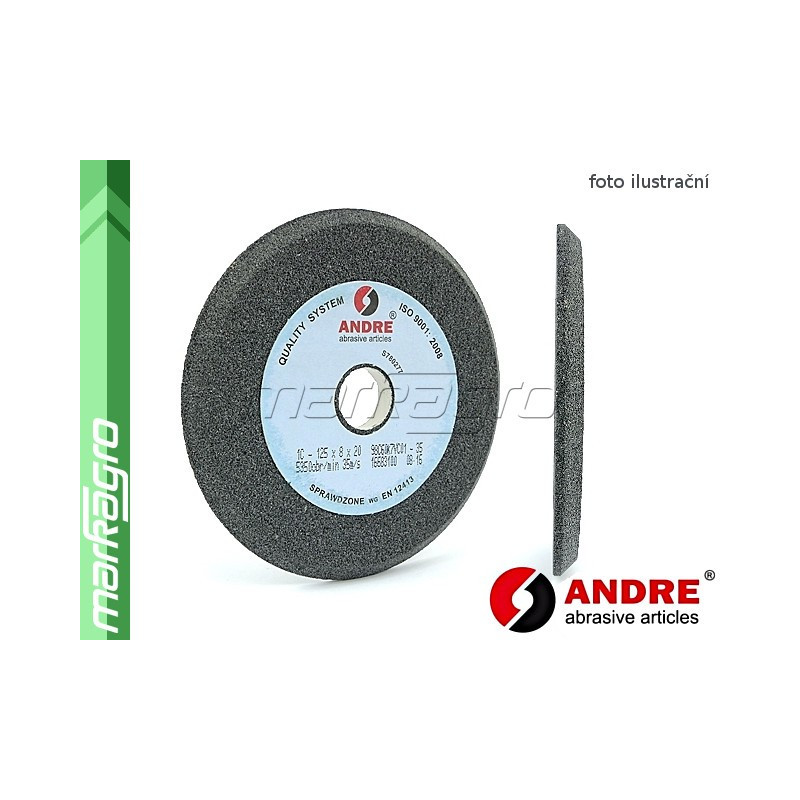 Brusný kotouč jednostranně zkosený - 200 mm x 8 mm x 32 mm, s keramickým pojivem, TYP 1C - ANDRE (511098) Brusný kotouč jednostranně zkosený - 200 mm x 8 mm x 32 mm, s keramickým pojivem, TYP 1C - ANDRE (511098)