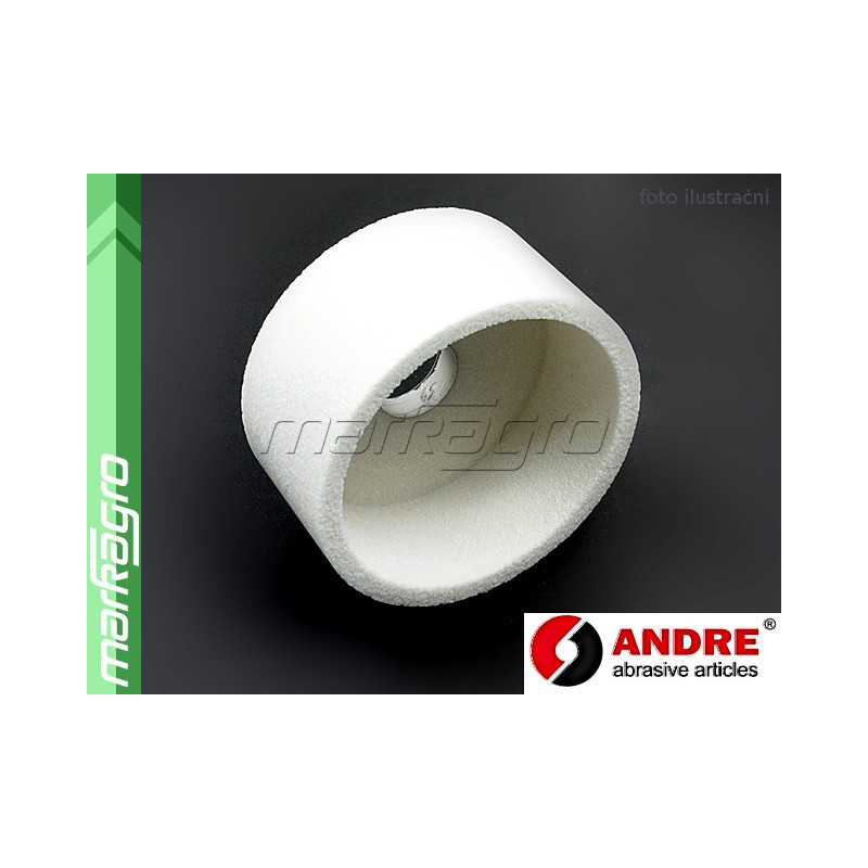 Brusný kotouč hrncovitý - 100 mm x 40 mm x 20 mm, s keramickým pojivem, TYP 6 - ANDRE (520307)