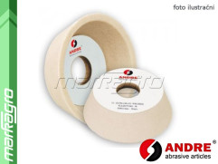 Brusný kotouč miskovitý - 125/96 mm x 40 mm x 32 mm, s keramickým pojivem, TYP 11 - ANDRE (520057)