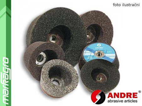 Brusný kotouč miskovitý se závitovou vložkou - 150/120 mm x 50 mm x 5/8", s pryskyřičným pojivem, TYP 1112 - ANDRE (130134)