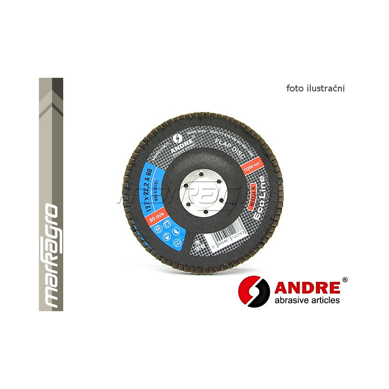 Brusný lamelový talíř - 127 mm x 22,2 mm, ECO LINE, verze I - ANDRE (810074)