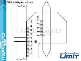 Kombinovaná měrka svarů 0 - 10 mm - LIMIT (9754-1007)