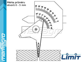 Kombinovaná měrka svarů 0 - 10 mm - LIMIT (9754-1007)