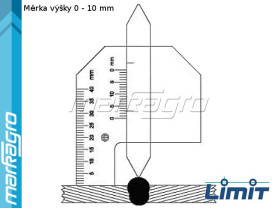 Kombinovaná měrka svarů 0 - 10 mm - LIMIT (9754-1007)