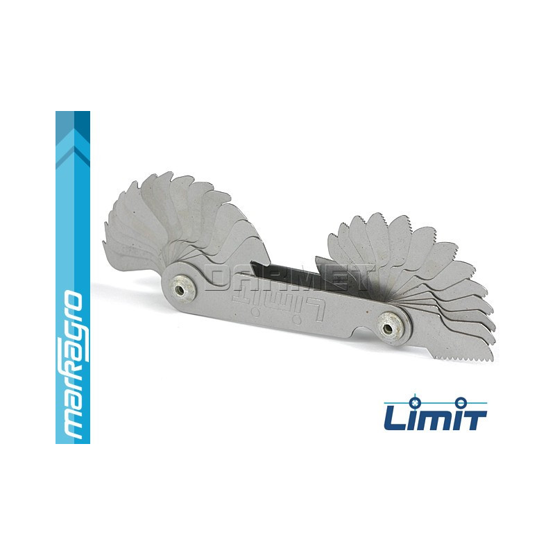 Měrky na závity Whitworthovy 55°, 28 šablon (25801002)