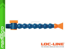 Chladící hadice s plochou tryskou 1 1/4" (~30,1 mm) s vnějším závitem NPT 3/8" s ventilem, délka 500 mm - LOC-LINE (P1503Z)