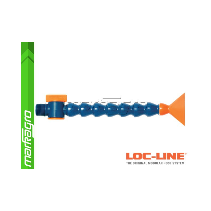 Chladící hadice s plochou tryskou 2 1/2" (~63,5 mm) s vnějším závitem NPT 3/8" s ventilem, délka 500 mm - LOC-LINE (P1504Z) Chladící hadice s plochou tryskou 2 1/2" (~63,5 mm) s vnějším závitem NPT 3/8" s ventilem, délka 500 mm - LOC-LINE (P1504Z)