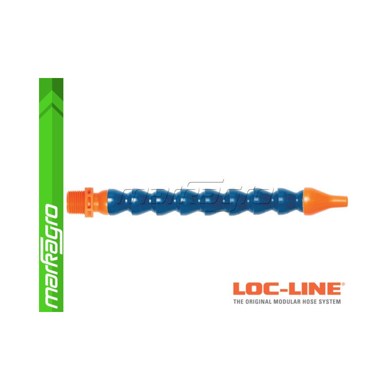 Chladící hadice s kruhovou tryskou Ø 1/4" (~6.40 mm) s vnějším závitem NPT 1/2", délka 500 mm - LOC-LINE (P15110)