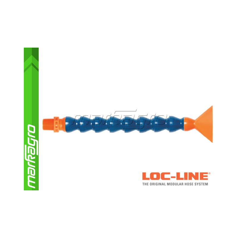 Chladící hadice s plochou tryskou 2 1/2" (~63,5 mm) s vnějším závitem NPT 3/8", délka 600 mm - LOC-LINE (P16040)
