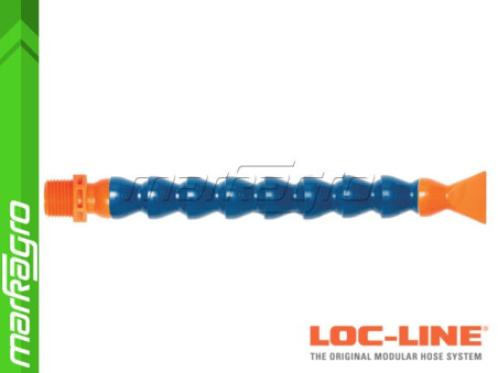 Chladící hadice s plochou tryskou 1 1/4" (~30,1 mm) s vnějším závitem NPT 1/2", délka 600 mm - LOC-LINE (P16130)